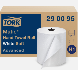 TorkMatic H1 Soft Roll Towel White 6/1136 sheets
