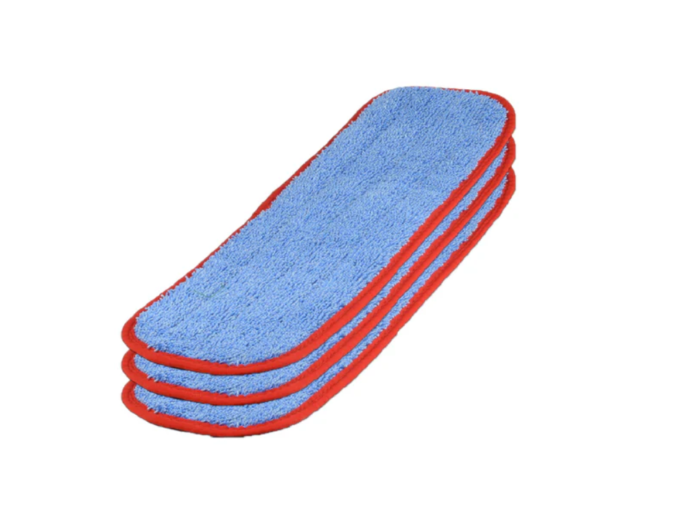 SSS HD MicroPower Wet Mop  Pads, 5X18 Red, 12/Cs.