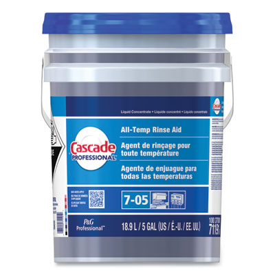 Cascade Professional All-Temp  Rinse Aid, Unscented, 5 gal