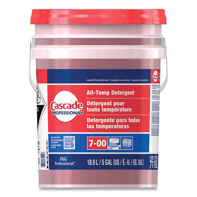 Cascade Professional All-Temp  Detergent, Unscented, 5 gal