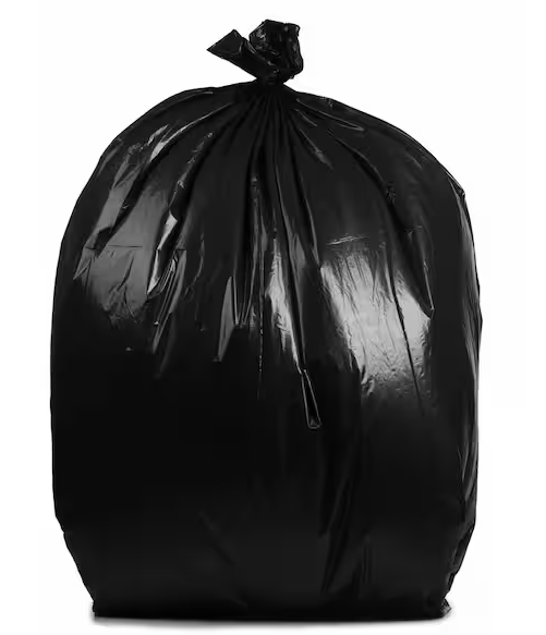 40X46 1.5 Mil Black, 100/cs  coreless 45 gallon