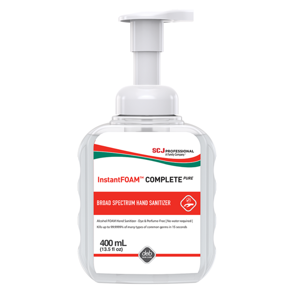InstantFOAM Complete Pure Hand  Sanitizer 400 ML pump bottle
