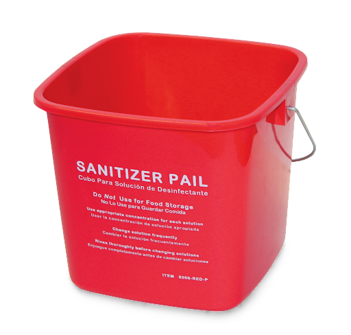 Steri-Pail 6qt Red Sanitizing