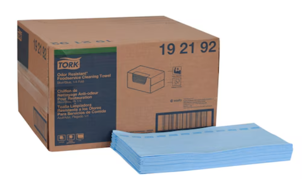 Tork Antimicrobial Food Service Cloth 13&quot; X 24&quot; Blue