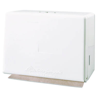 Georgia Pacific Singlefold  Towel Dispenser, White Steel 