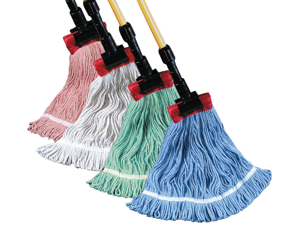Green Large Wet Mop 1.25 HB  12/cs